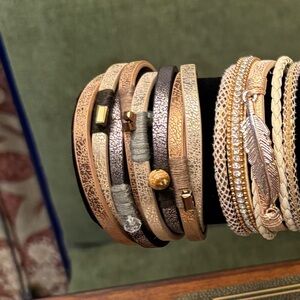 Boho earth tones magnetic Multi-Color Bracelet